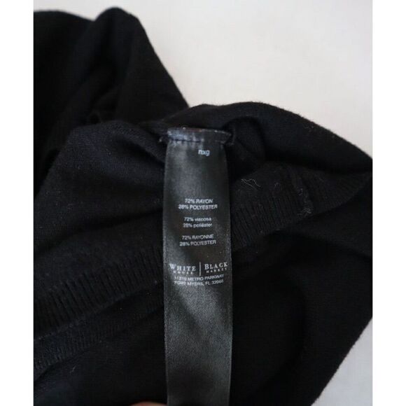 White House Black Market Women's Sz XS Black Relaxed Turtleneck Sweater - Picture 4 of 8